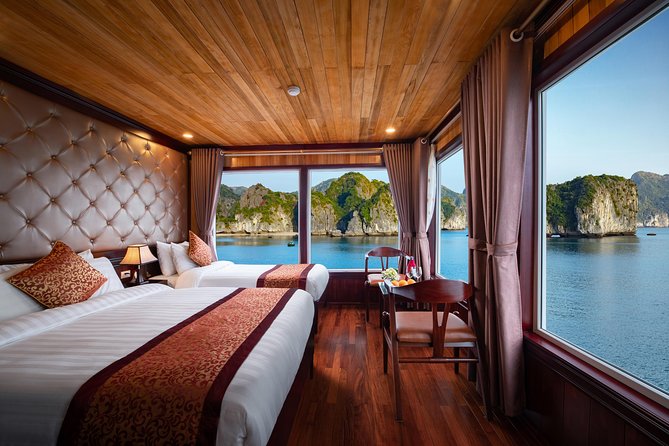 1 night Halong Bay Cruise-Titov Island,Surprise Cave,kayak,meals - What a $135 overnight Halong Bay cruise really gives you
