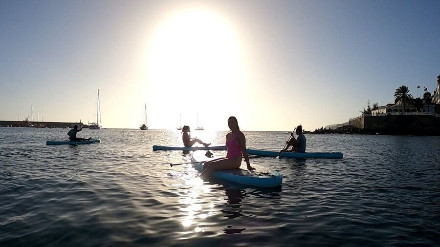2h Sunset Paddle Board Session in Gran Canaria - Moving out for the sunset paddle