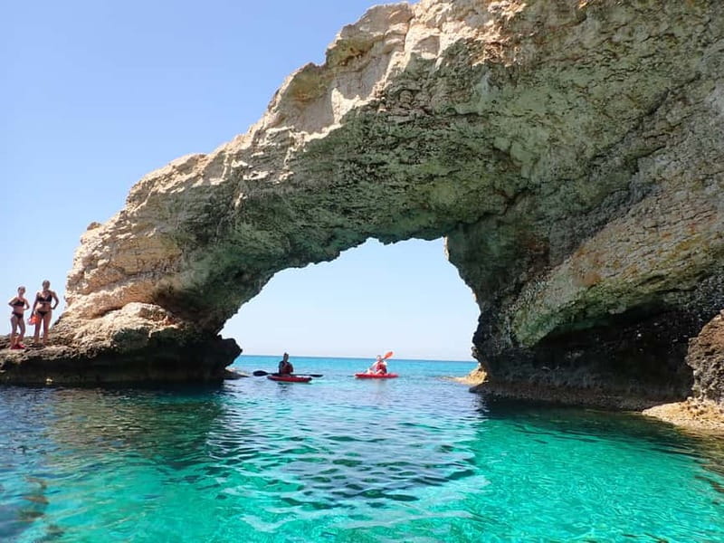 4-hour Ayia Napa SeaCaves Guided Kayaking from Limnara beach - Entering the Ayia Napa sea caves