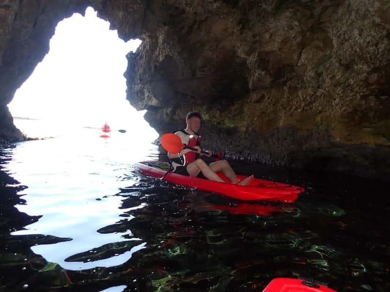 4-hour Ayia Napa SeaCaves Guided Kayaking from Limnara beach - Lovers’ Bridge is the first big payoff