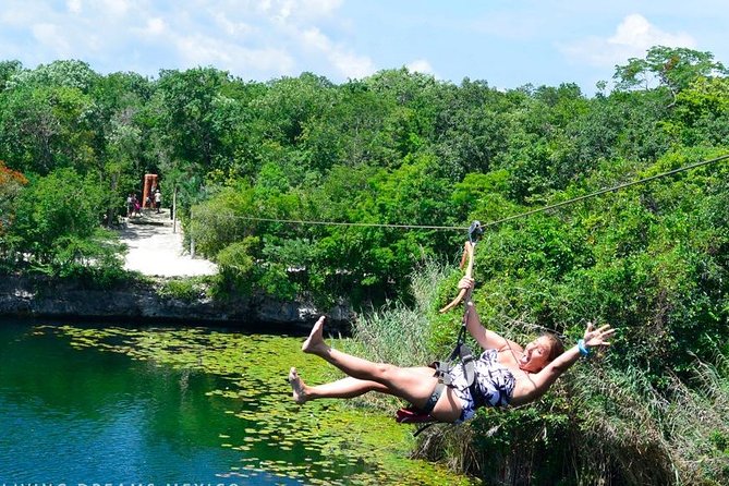 4 Private Cenotes, Zip-Lines, Canoes & Mayan Village with Delicious Lunch - Four cenotes and a Mayan village in one half-day