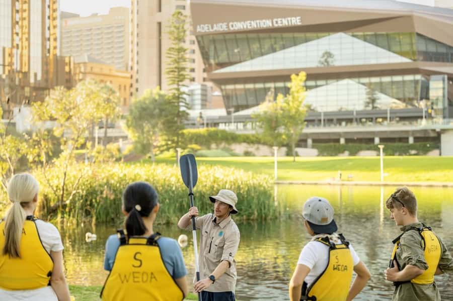 Adelaide: City Kayaking Experience - Paddling out for Adelaide views