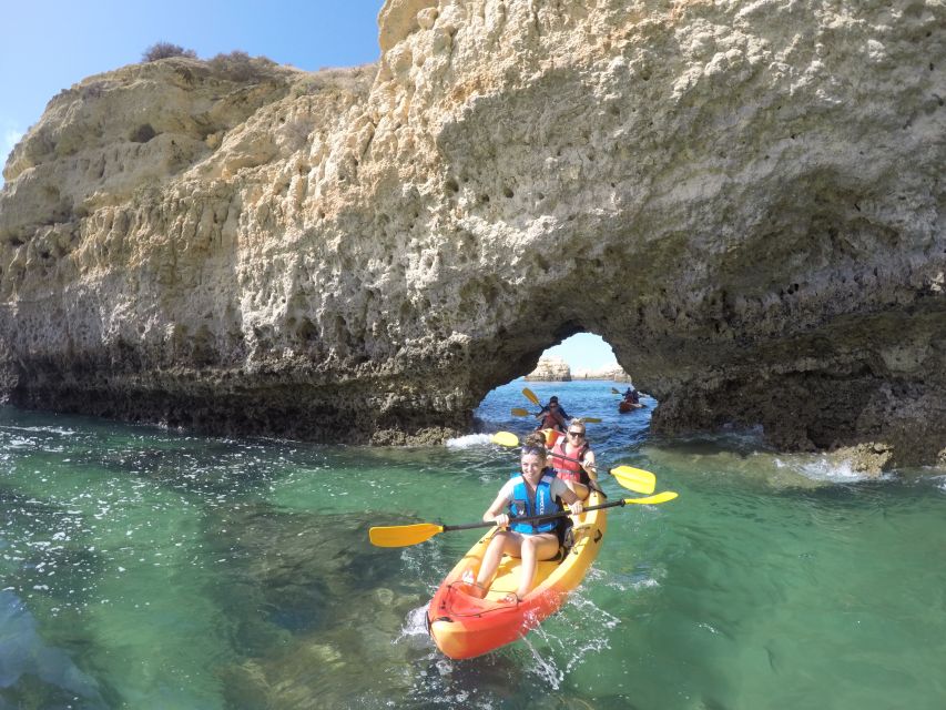 Albufeira: Hidden Beaches & Cliffs Guided Kayak Cave Tour - Praia dos Arrifes and a short pause