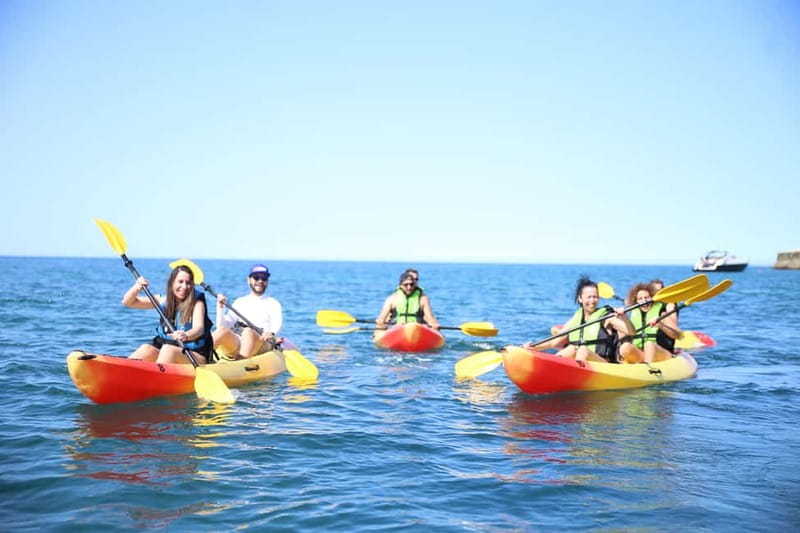 Albufeira: Hidden Beaches & Cliffs Guided Kayak Cave Tour - Praia da Maré das Porcas and the return route