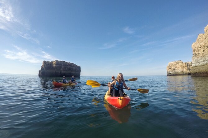 Albufeira Kayak Cave Tour – Hidden Beaches & Cliffs - Praia de São Rafael and the swim break
