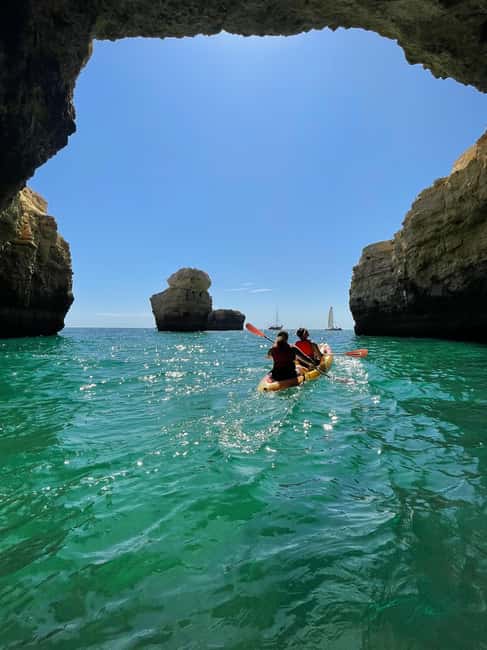 Albufeira: Secret Caves & Beaches Kayak Tour with Swim Stop - How hard is two hours of kayaking?