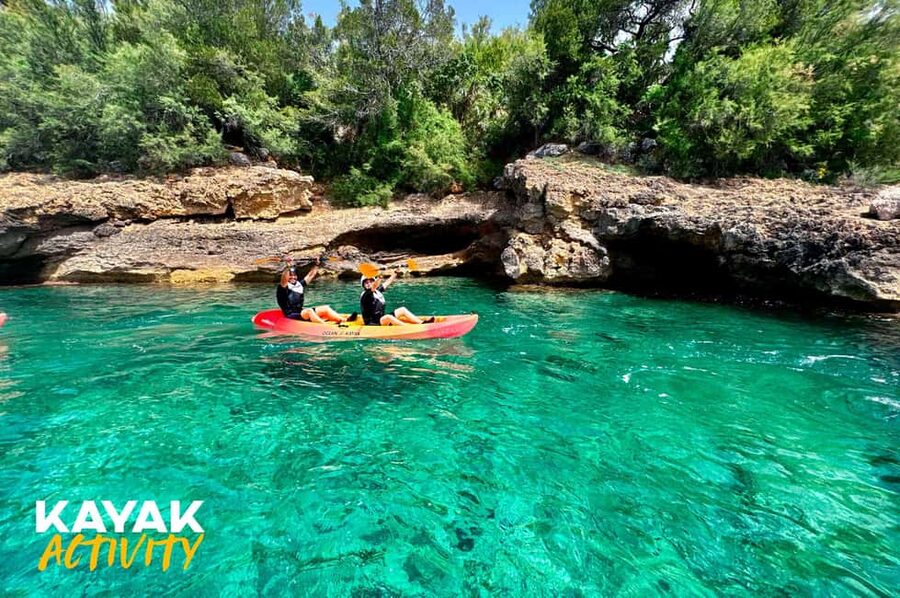 Alcudia: Kayak Tour with Snorkel & Sea Cave Swim - Sea caves, rock walls, and the optional thrill factor
