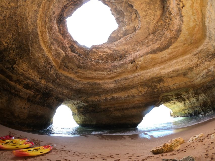 Algarve: Benagil Cave Sunrise Kayak Tour with Shower Use - Corredoura Beach and the view from the water