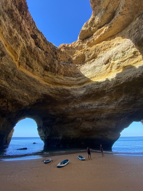 Algarve: Benagil Caves SUP Tour since 2016 - Paddling below the golden cliffs