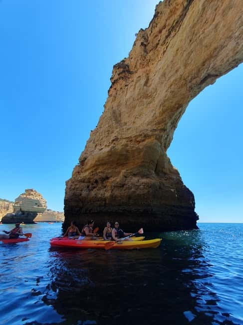 Algarve: Hidden Treasures - Benagil Caves by Kayak - Praia da Marinha, cliffs, and coastal rock