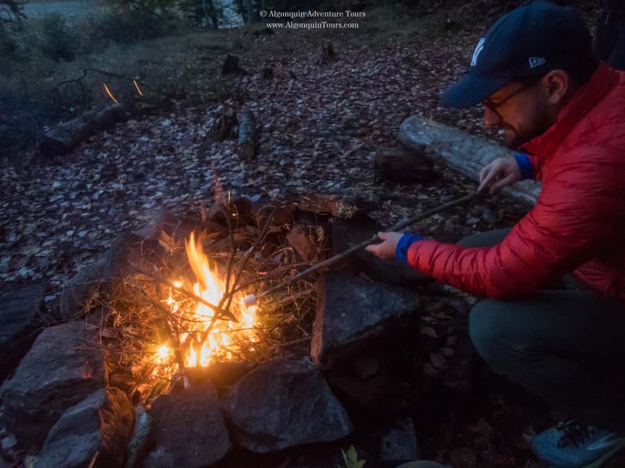 Algonquin Park: Canoe Camping Safari - A camp routine built around fire-cooked food