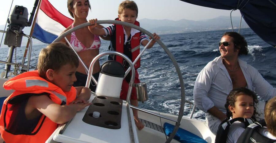 Always private 4 hour - Sail- dolphin Yacht Charter-paddle - Leaving Estepona Port With Robert
