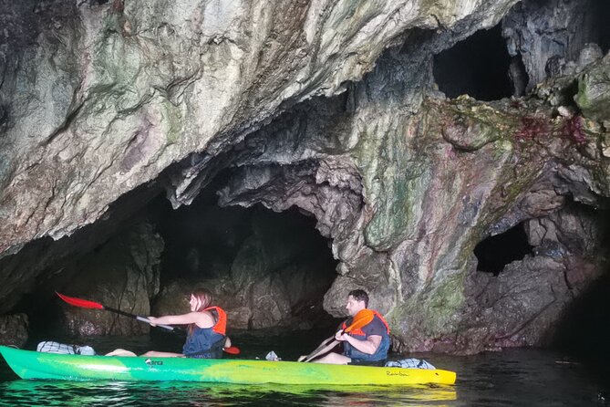 Amalfi Coast Kayak & Snorkeling Tour to the Pandora's Cave - Entering Pandora’s Cave by kayak