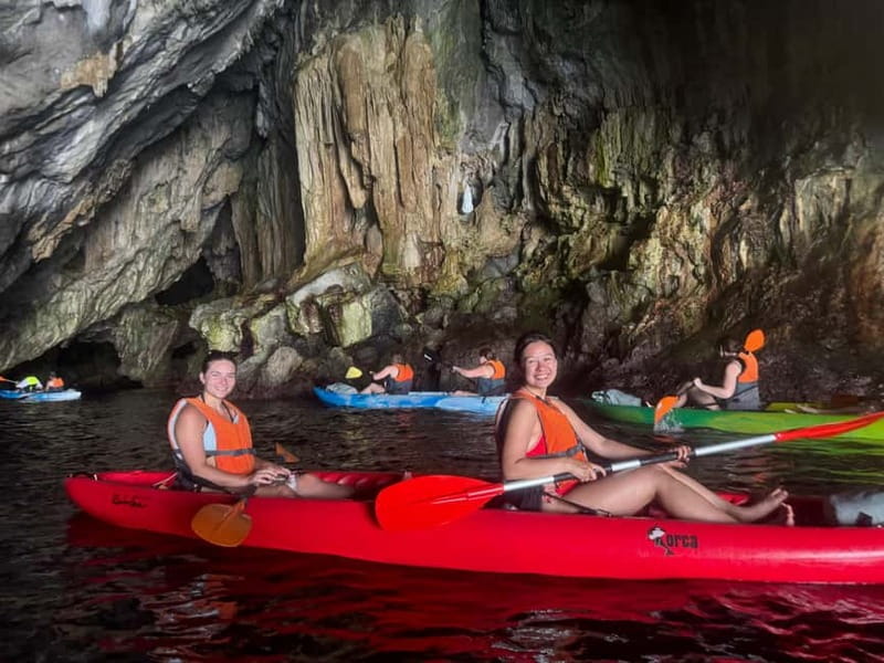 Amalfi: Kayak-Snorkel to Pandora Cave, Hidden Beach & Drinks - Entering Pandora Cave by kayak