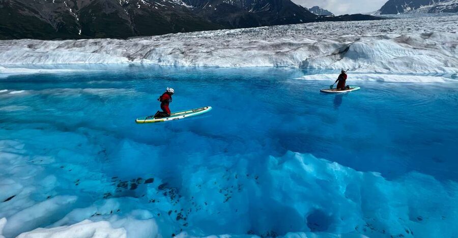 Anchorage: Knik Glacier Helicopter and Paddleboarding Tour - What the small group changes