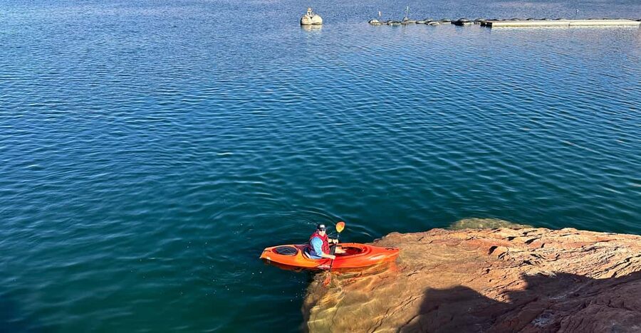 Antelope Canyon Lake Powell: Guided Kayaking & Hike Tour - Paddling between the sandstone walls
