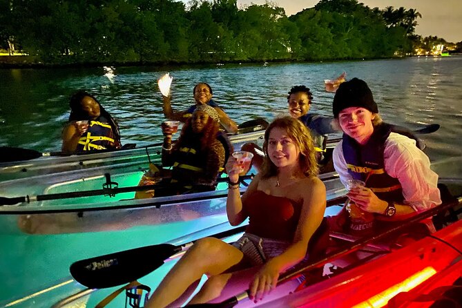 Austin Texas Night Clear Kayaking Glow Tour - Paddling toward the Sandbar