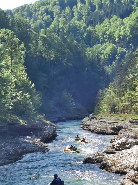 Austria, Salza river "Double Ducky" kayak adventure - Choosing between the two Salza sections