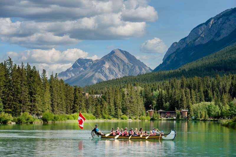 Banff: Wildlife on the Bow River Big Canoe Tour - Looking for elk, beavers, and bald eagles