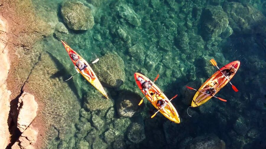Barcelona: Costa Brava Kayak, Snorkel & Cliff Jump & Lunch - Three hours among coves, caves, and clear water