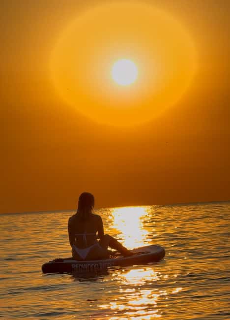 BARCELONA PADDLE SURF SUNRISE+BREAKFAST+PHOTOSVIDEOS4K+GUIDE - Learning the rhythm of the board