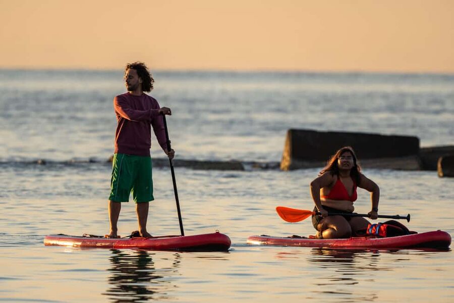 Barcelona: Paddlesurf Rental Barceloneta beach (75min) - Collecting the board at Eswell Barcelona