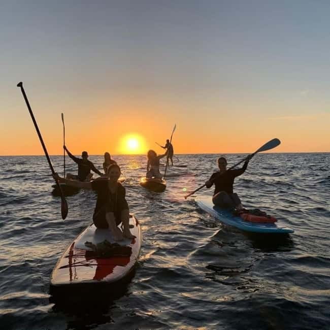 Barcelona: Sunrise or Sunset Paddle Surf with Photos - Small groups, solo bookings, and different ability levels