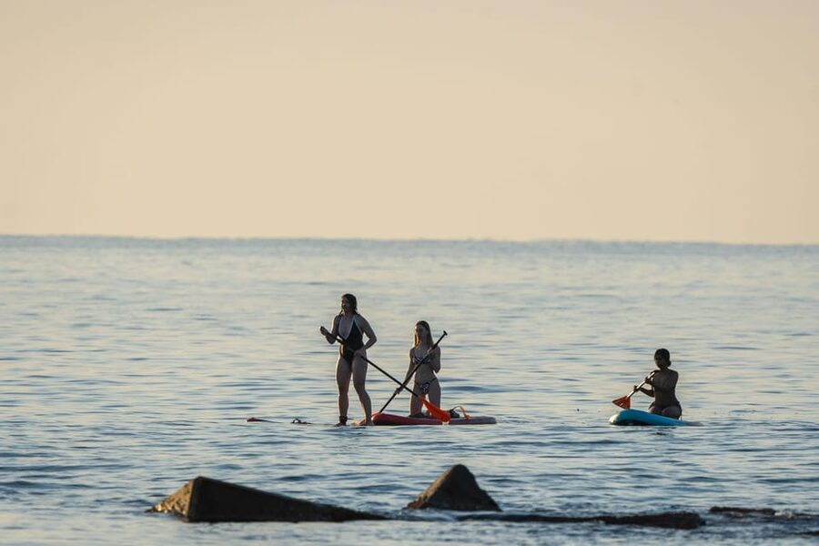 Barcelona: Sunset Paddleboarding Experience with 1 Beer - Starting near Carrer de Grau i Torras