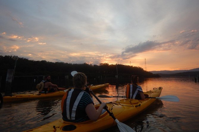 Batemans Bay Sunset Pizza Kayak Tour - Float and Feast - Clyde River National Park after sunset