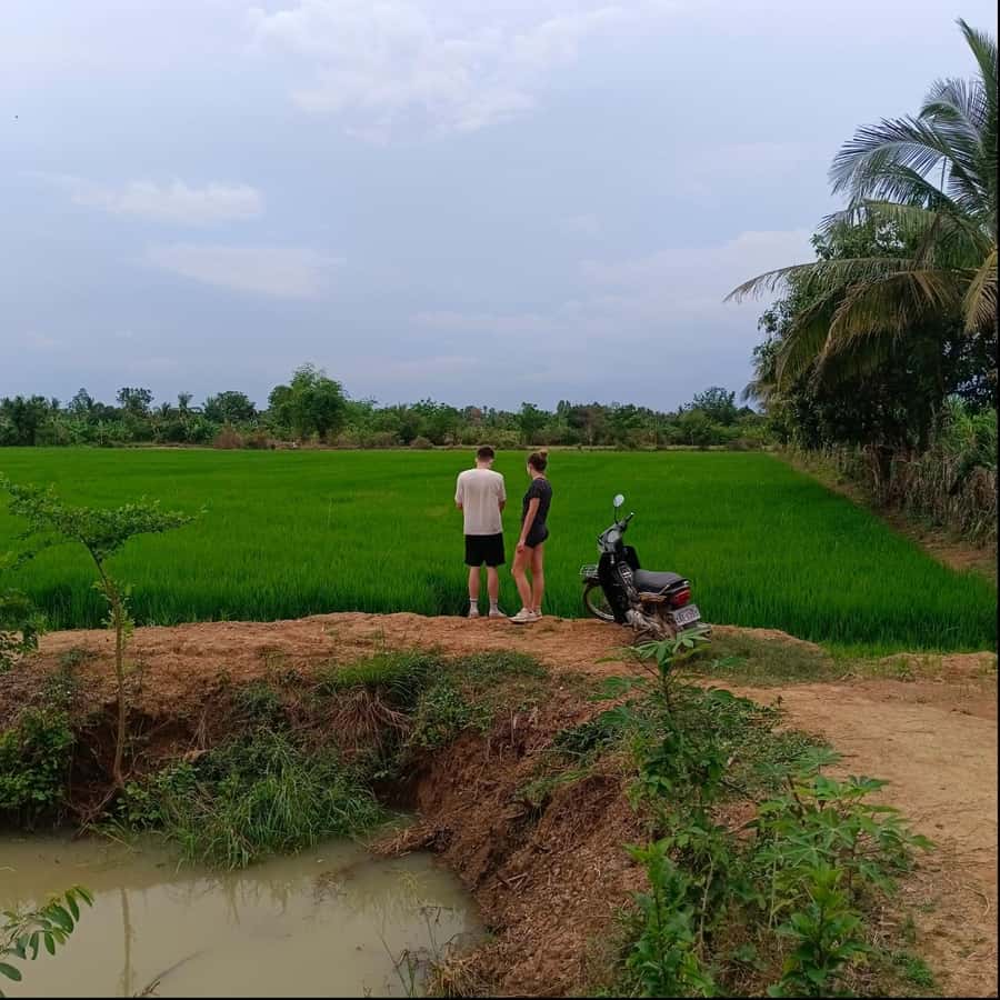Battambang,Tuktuk and kayak, BambooTrain ,Wat Banan,Bat cave - Wa Kor Village and the Swing Bridge