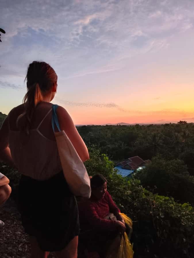 Battambang,Tuktuk and kayak, BambooTrain ,Wat Banan,Bat cave - Wat Banan and the view from the hill