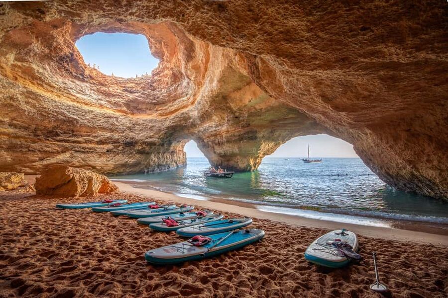 Benagil Beach: Secrets of the Sea Benagil Caves Kayaking - Paddling the cliffs toward the cave