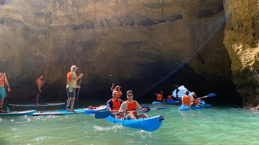 Benagil Beach: Secrets of the Sea Benagil Caves Kayaking - Inside Benagil Cave for about 25 minutes