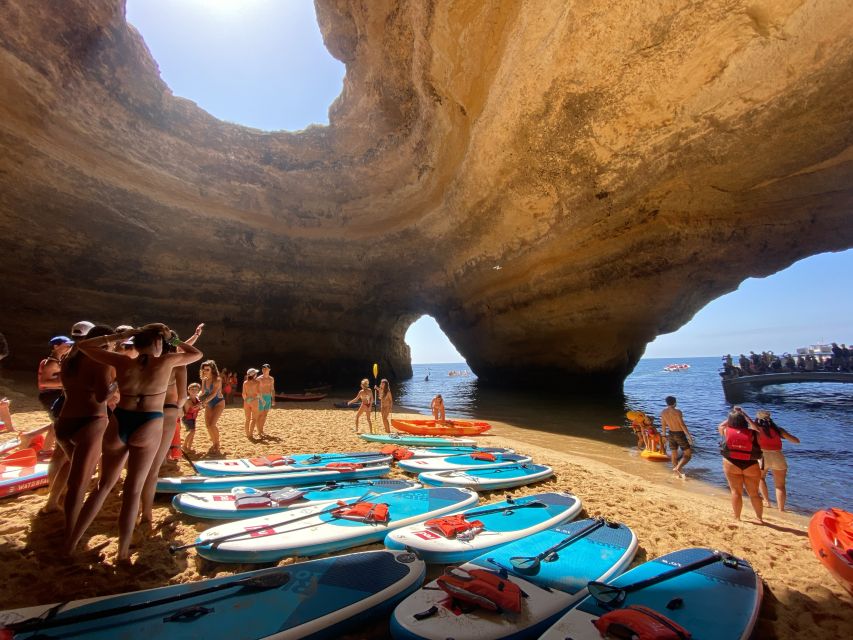 Benagil: Benagil Cave Stand Up PaddleBoard Tour at Sunrise - Paddling toward Praia da Marinha