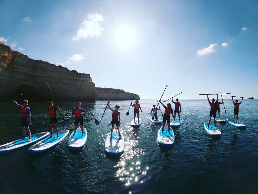 Benagil: Benagil Cave Stand Up PaddleBoard Tour at Sunrise - Getting ready for the first paddle