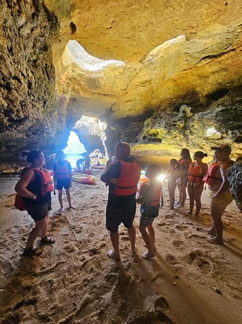 Benagil Cave: Guided Kayak Tour with Caves and Cliffs - Tide, wind, and the limits of the route