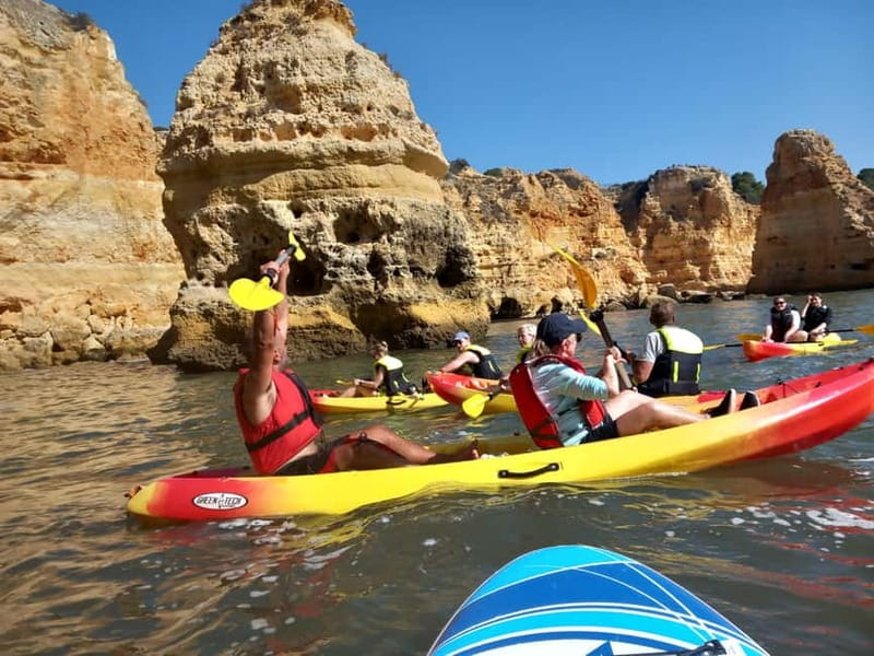Benagil Cave: Guided Kayak Tour with Caves and Cliffs - Meeting at Benagil Beach and getting started