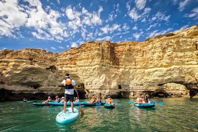 Benagil: Caves, Beaches, and Secret Spots Guided Kayak Tour - A calm start at Benagil Beach