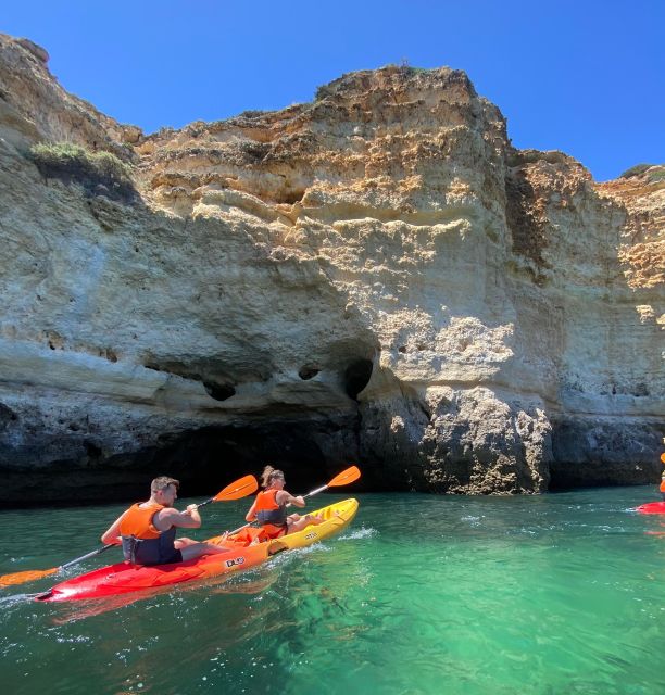 Benagil: Caves, Coves & Secret Beaches Guided Kayaking Tour - The route from Benagil Beach to Praia da Marinha