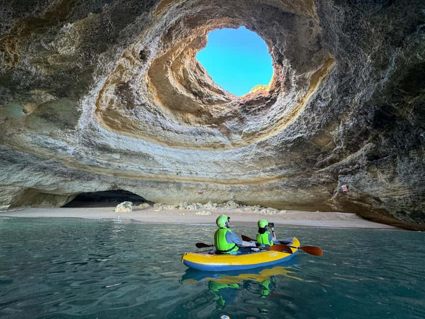 Benagil Caves: small group Kayaking Tour with a Local Guide - Smaller caves and the coast beyond Benagil
