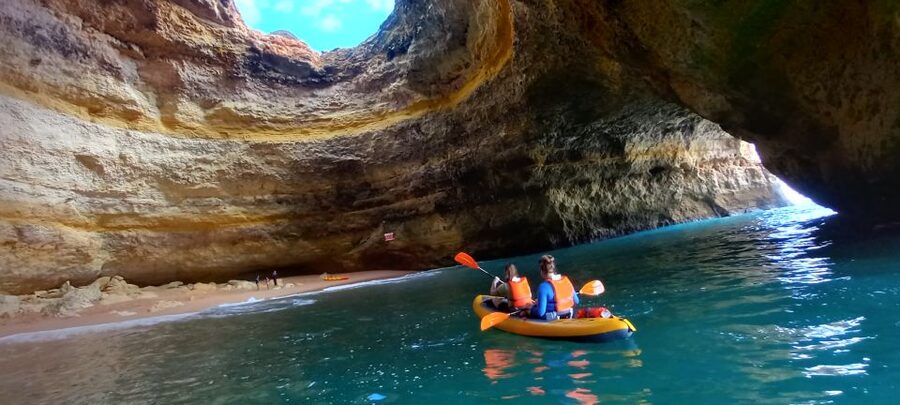 Benagil Caves: small group Kayaking Tour with a Local Guide - Meeting near Benagil Beach