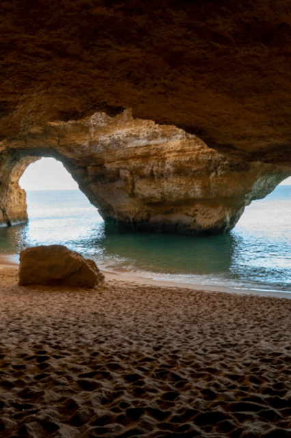 Benagil: Guided Kayak Express Tour! - Entering the Algar de Benagil by kayak