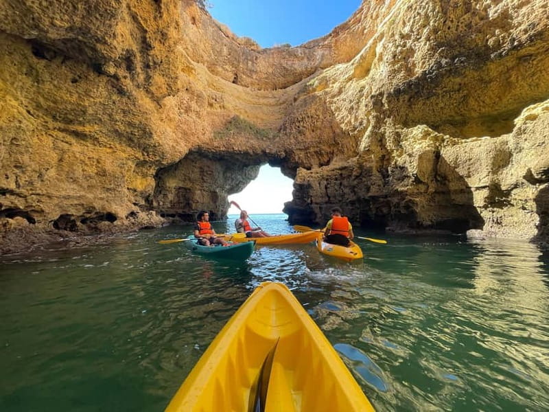 Benagil: Kayak Tour to Benagil Caves – Small Group - Entering Benagil Cave from the sea