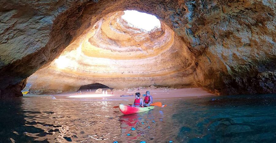 Benagil: Kayaking Adventure in Benagil Caves & Marinha Beach - From Benagil Beach to the famous cave