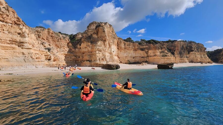 Benagil: Sunrise kayak tour Benagil caves and secret spots - What the $41 price really covers