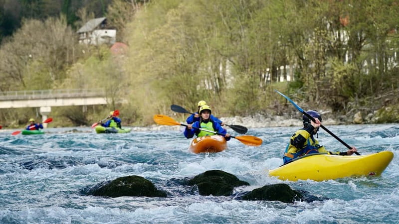 Bled: kayaking trip on the river Sava - Meeting at Srednja Dobrava near Bled