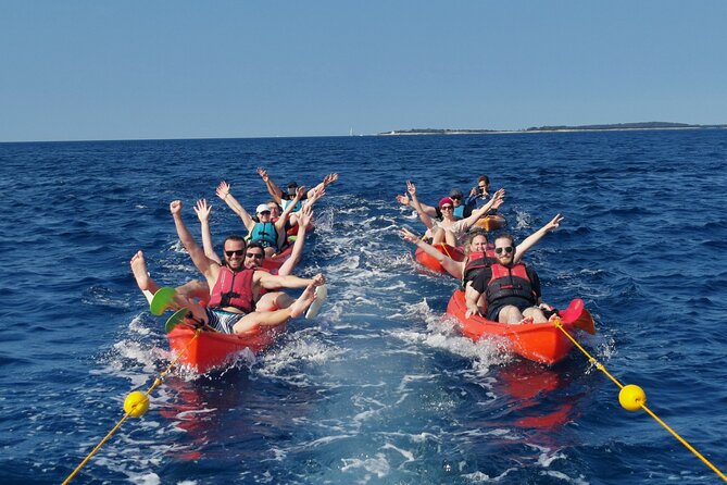 BOAT & KAYAK! Sea Adventure - Snorkeling & Cliff Jumps - The boat ride to the kayak launch point