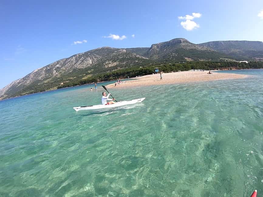 Bol: Zlatni Rat Beach Kayak Tour with Snorkeling - Key points at a glance