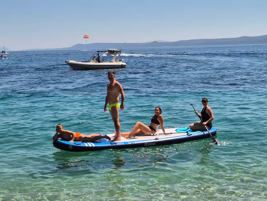 Bol: Zlatni Rat Beach Stand Up Paddle Board Rental - Finding the orange and blue flags at Zlatni Rat