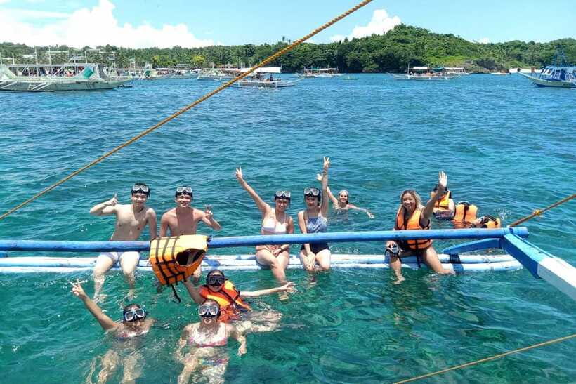 Boracay: Island Hopping with Crystal Kayak & Helmet Diving - The crystal kayak photo stop